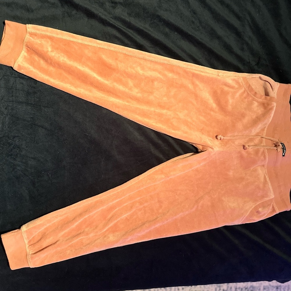 Pink velour sweatsuit